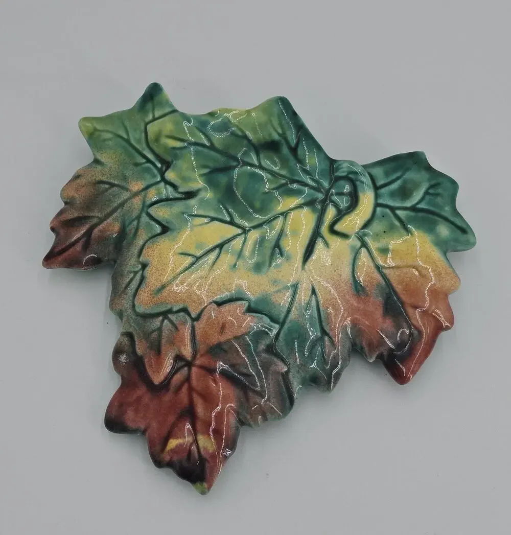 Vintage Ceramic Pottery Maple Leaf Wall Pocket